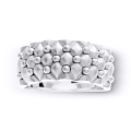 Ring 2-tone Dots Silber hell matt