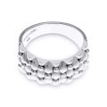 Ring 2-tone Dots Silber hell matt