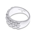 Ring 2-tone Dots Silber hell matt