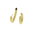 Dots Scharniercreole Silber-goldplattiert oval