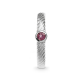 Ring Silber Waves pink Turmalin 3 mm rund fac