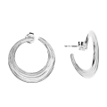 Ohrstecker Crease Meeresstrudel Silber 24 mm