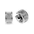 Creole Dots Silber 925 15 x 8 mm