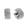 Creole Dots Silber 925 15 x 8 mm poliert