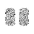 Creole Dots Silber 925 15 x 8 mm poliert