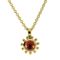 Anhänger 585 Gelbgold pink turmalin 4 mm cab.