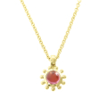 Anhänger 585 Gelbgold pink turmalin 4 mm cab.