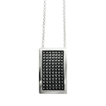 Anhänger Dots Silber 925 oxidiert 20 x 12 mm
