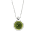 Anhänger Silber Peridot 7 mm cab