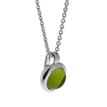Anhänger Silber Peridot 7 mm cab