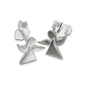 Ohrstecker Kleiner Schutzengel Silber hell 8 x 10 mm