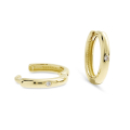 Creole 585 Gelbgold mit Scharnier, Diamant 0,015 ct TwSi