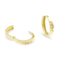 Creole 585 Gelbgold mit Scharnier, Diamant 0,015 ct TwSi