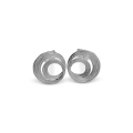 Ohrstecker Crease Circle rund 15 mm Silber hell
