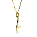 Anhänger Sylt 925 Silber gold-plattiert 17 mm