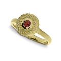 Ring Wave 585 Gelbgold pinkTopas 3 mm fac