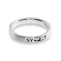 Ring Sylt Logo 3.0 poliert rhodiniert Breite 3 mm