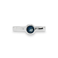 Ring Silber London blueTopas 5 mm rund fac