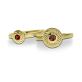Ring Wave 585 Gelbgold pinkTopas 3 mm fac