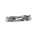 Ring Crease Silber 925 swiss Blue Topas 8 x 3 rechteck