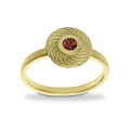 Ring Wave 585 Gelbgold pinkTopas 3 mm fac