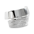 Ring Strandcores contrast Silber hell