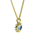 Anhänger 585 Gelbgold swiss blue topas 4 mm cab