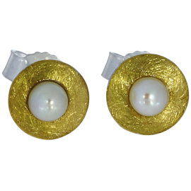 Ohrstecker si mit Feingold Süßwasserperle 3 mm
