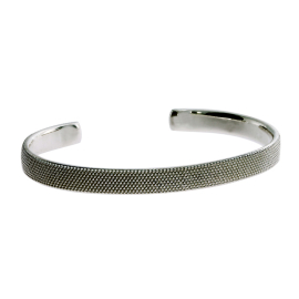 Armreif Dots No1 - 7 mm silber oxydiert
