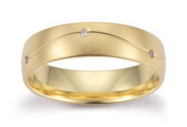 Trauring sechs Brillaint je 0,03 ct H/SI