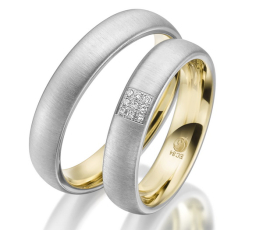 Trauring neun Diamant  je 0,005 ct H/SI 