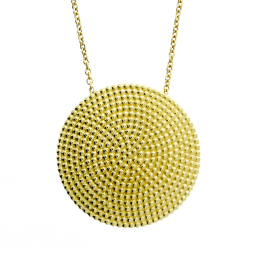 Anhänger Silber Dots 20 mm Gelbgold Vergoldung