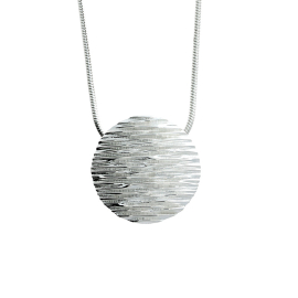 Anhänger Crease Silber hell rund 19 mm