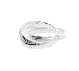 Ring Strandcores 3-fach Silber hell