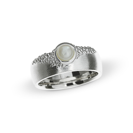 Ring Dots Silber Perle 5 mm rund