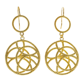 Ohrring Dots si/goldplattiert Mandala