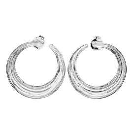 Ohrstecker Crease Meeresstrudel Silber 24 mm