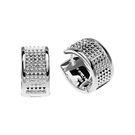 Creole Dots Silber 925 15 x 8 mm