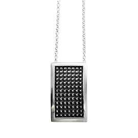 Anhänger Dots Silber 925 oxidiert 20 x 12 mm