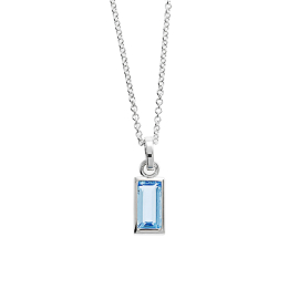 Anhänger Silber swiss blue topas 8 x 4 mm