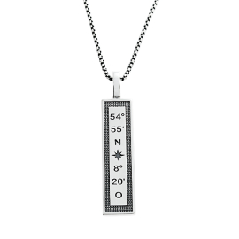 Anhänger Silber Sylt Windrose 23 mm rund