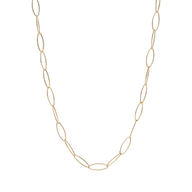Halskette mit ovaler Diamantkette 40+4 cm