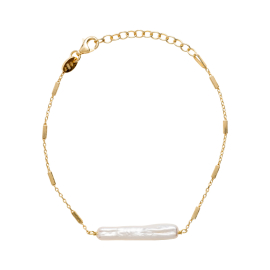 Armband mit Kette und länglichen Perlen