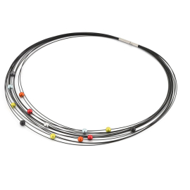Collier Edelstahl schwarz