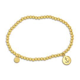 Armband Kugeln 3 mm Silber vergoldet 0,25 micro