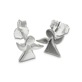 Ohrstecker Kleiner Schutzengel Silber hell 8 x 10 mm