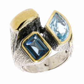 Ring silber 9 karat Gold