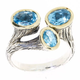 Ring silber 9 karat Gold