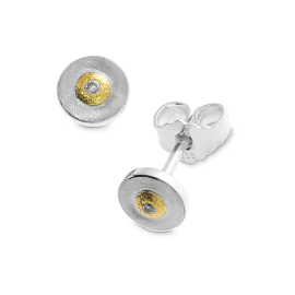Ohrstecker Silber mit Feingold