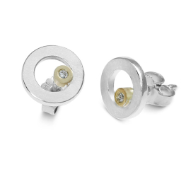 Ohrstecker Silber mit Feingold